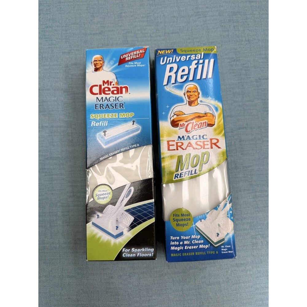 2 Mr. Clean Magic Eraser SQUEEZE MOP REFILL 11" Universal Fits Most Roller Mops